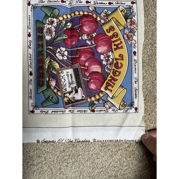 VTG Joan Kessler Secrets of the Garden 30 Blocks Panel‎ Cotton Fabric 35x45" USA - Picture 3 of 3